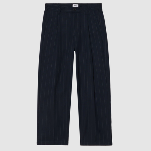 OBEY | Dean Stripe Pleated Pants | Midnight Navy - LONDØNWORKS