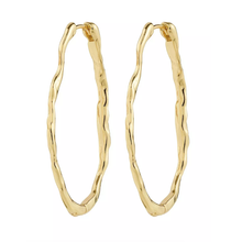 Load image into Gallery viewer, PILGRIM | Timber Hoop Earrings | Gold Plated