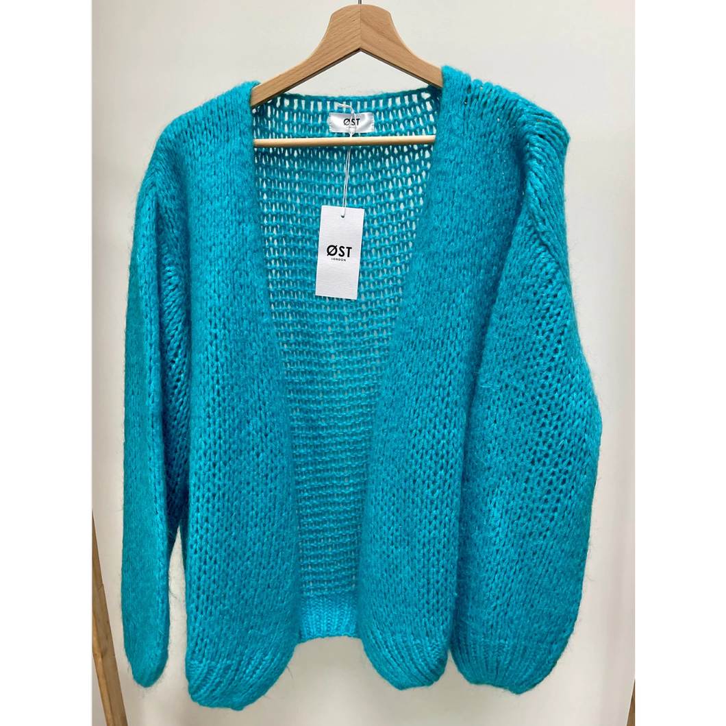 ØST LONDON | Smila Mohair Cardigan | Turquoise - LONDØNWORKS