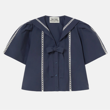 Load image into Gallery viewer, THE TINY BIG SISTER | Sailor Neck Blouse | Navy