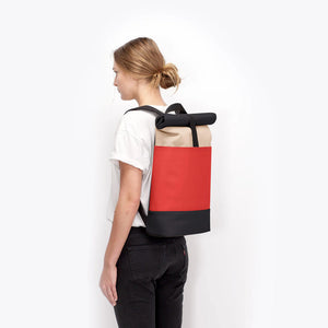 UCON ACROBATICS | Hajo Medium Backpack | Lotus Series | Light Almond-Red