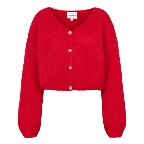 AMERICANDREAMS | Cornelia Cropped Mohair Cardigan | Lipstick Red - LONDØNWORKS