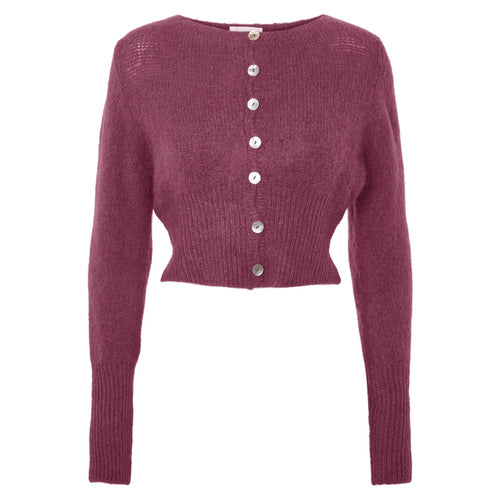 AMERICANDREAMS | Matilda Alpaca Cardigan | Bordeaux - LONDØNWORKS