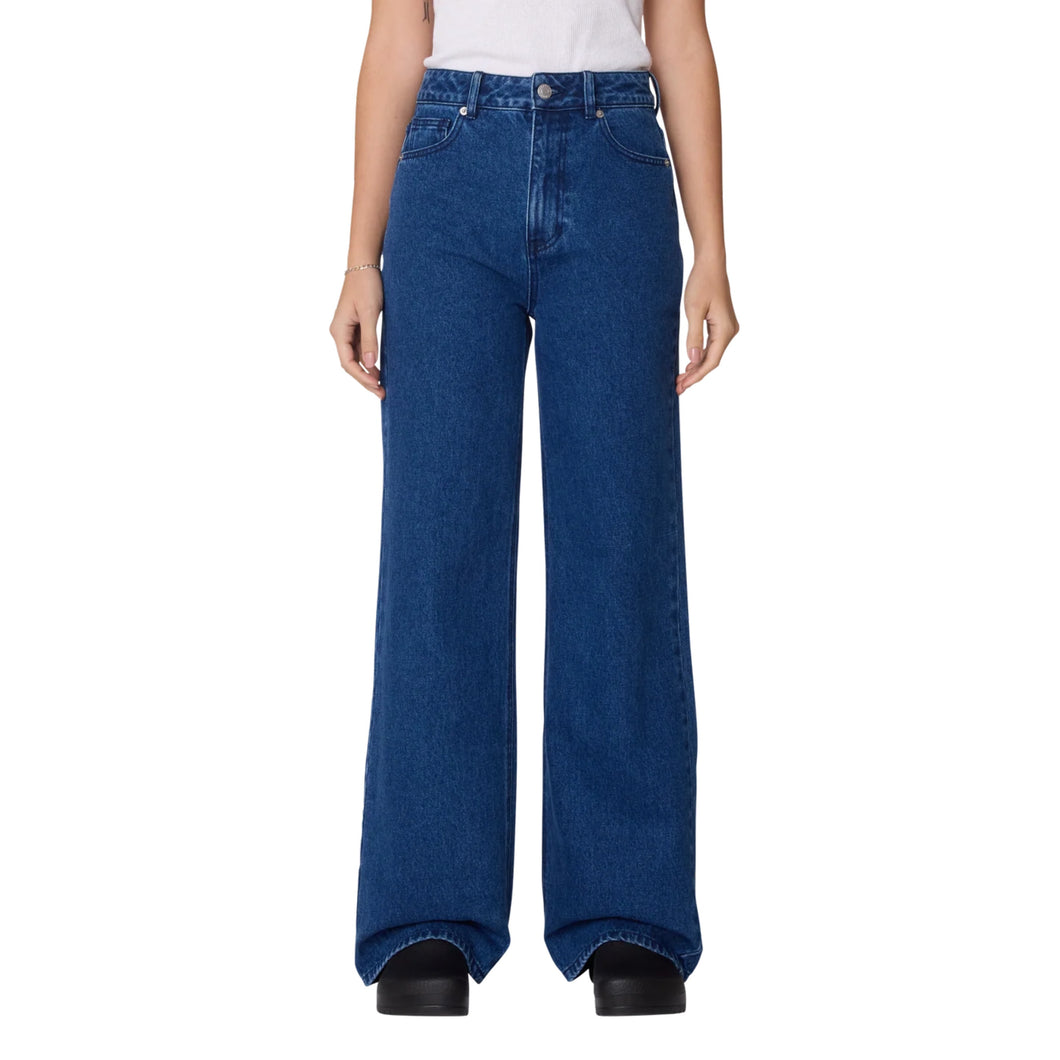 OBEY | W Errand II Highwaist Denim | Stone Wash Indigo - LONDØNWORKS