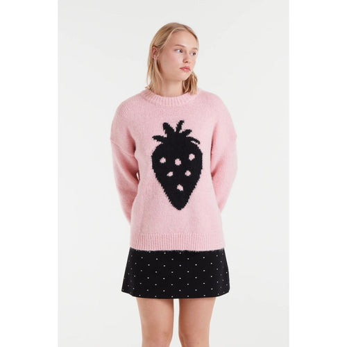 COMPANIA FANTASTICA | Jacquard Knit Jumper | Strawberry - LONDØNWORKS