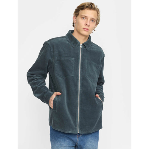 REVOLUTION | 3970 Overshirt with Zipper | Petrol