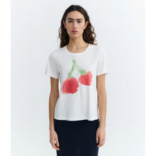 Load image into Gallery viewer, THINKING MU | Ida Blurry Cherry Tee | White