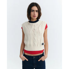 Load image into Gallery viewer, THINKING MU | Aria Knitted Vest | Ecru