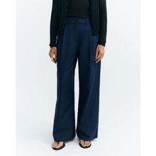 Load image into Gallery viewer, THINKING MU | Molly Wide Leg Hemp Trousers | Navy