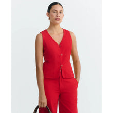 Load image into Gallery viewer, THINKING MU | Alisa Vest Top | Red