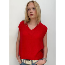 Load image into Gallery viewer, ØST LONDON | Tessa Knitted Mohair Vest | Red - LONDØNWORKS