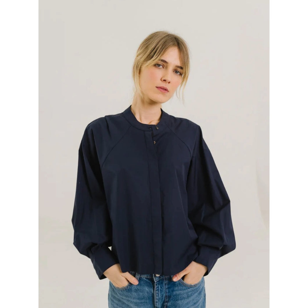 SACRECOEUR | Alice Blouse | Dark Navy - LONDØNWORKS