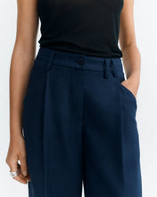 Load image into Gallery viewer, THINKING MU | Molly Wide Leg Hemp Trousers | Navy