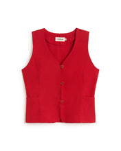 Load image into Gallery viewer, THINKING MU | Alisa Vest Top | Red