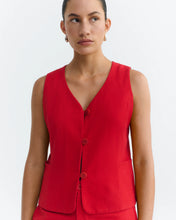 Load image into Gallery viewer, THINKING MU | Alisa Vest Top | Red