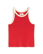 Load image into Gallery viewer, THINKING MU | Harriet Contrast Halter Top | Red