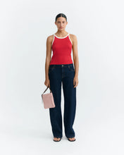 Load image into Gallery viewer, THINKING MU | Harriet Contrast Halter Top | Red