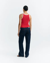 Load image into Gallery viewer, THINKING MU | Harriet Contrast Halter Top | Red