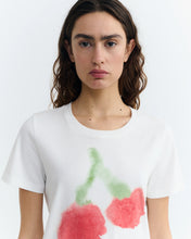 Load image into Gallery viewer, THINKING MU | Ida Blurry Cherry Tee | White