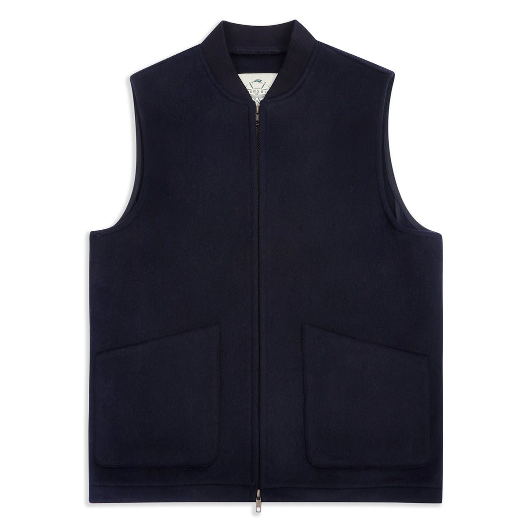 BURROWS AND HARE | Wool Gilet | Navy