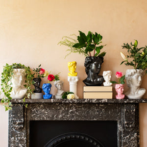 S & B | Small Greek Head Vase | Pink - LONDØNWORKS