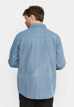 Load image into Gallery viewer, REVOLUTION | 3221 Zipped Denim Worker Shirt | Light Blue - LONDØNWORKS