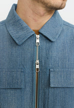 Load image into Gallery viewer, REVOLUTION | 3221 Zipped Denim Worker Shirt | Light Blue - LONDØNWORKS