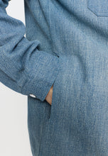 Load image into Gallery viewer, REVOLUTION | 3221 Zipped Denim Worker Shirt | Light Blue - LONDØNWORKS