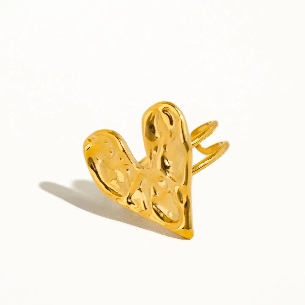 FLANERIE ACCESSORIES | Irene Heart Ring | Gold