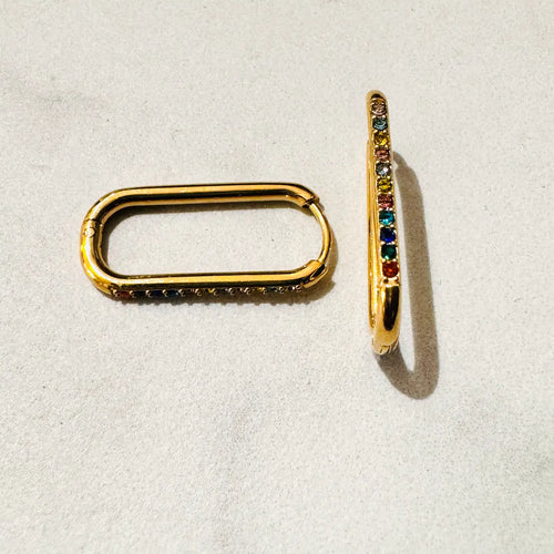 CASSETTE BARCELONA | Arlo Rectangular Earrings | Gold - LONDØNWORKS