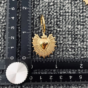 M. QUEENA | Shine Heart Gold Plated Earrings - LONDØNWORKS