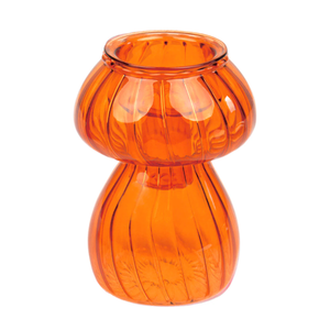 TALKING TABLES | Mushroom Glass Candle Holder & Vase| Orange - LONDØNWORKS