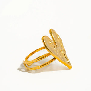 FLANERIE ACCESSORIES | Irene Heart Ring | Gold