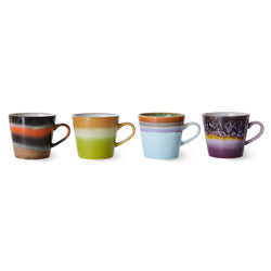 HKLIVING | Ceramic Cappuccino Mugs Set of 4 | Solid - LONDØNWORKS