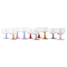 Load image into Gallery viewer, HKLIVING | Swirl Wine Glass Low Set Of 4 | Mixed Colours