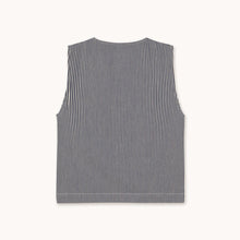Load image into Gallery viewer, THE TINY BIG SISTER | Twill Striped Vest | Light Navy - LONDØNWORKS