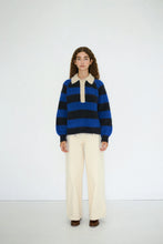 Load image into Gallery viewer, THE TINY BIG SISTER | Frank Striped Polo | Navy &amp; Ultramarine - LONDØNWORKS
