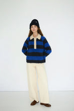 Load image into Gallery viewer, THE TINY BIG SISTER | Frank Striped Polo | Navy &amp; Ultramarine - LONDØNWORKS
