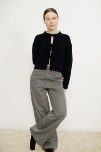 THE TINY BIG SISTER | Berta Striped Trousers | Navy