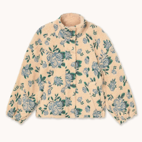 THE TINY BIG SISTER | Roses Sherpa Jacket | Vanilla - LONDØNWORKS