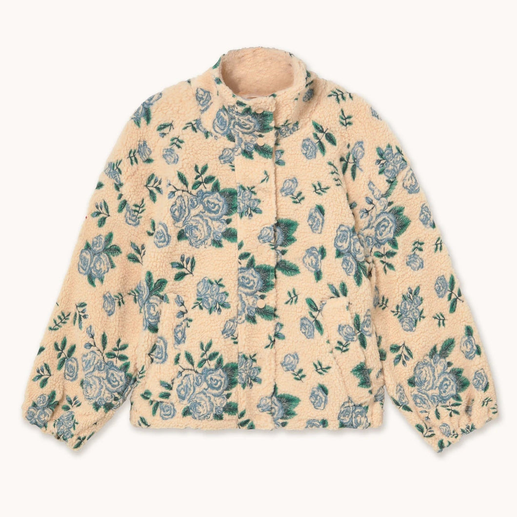 THE TINY BIG SISTER | Roses Sherpa Jacket | Vanilla - LONDØNWORKS