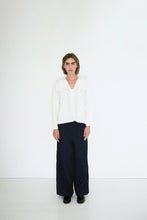 Load image into Gallery viewer, THE TINY BIG SISTER | Cross Flower Embroidered Blouse | Off-White - LONDØNWORKS