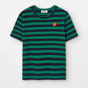 LOREAK MENDIAN | Azpi Dot T-Shirt | Navy/Green - LONDØNWORKS