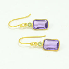 Load image into Gallery viewer, SCHMUCKOO BERLIN | Birdie Earrings | Peridot &amp; Purple Amethyst - LONDØNWORKS