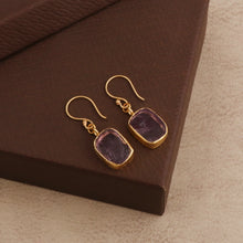Load image into Gallery viewer, EL JOYERO | Amethyst Dangle Earrings | Gold