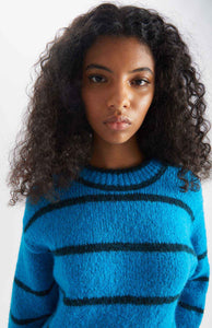 LOREAK MENDIAN | Bande Pullover | Blue - LONDØNWORKS