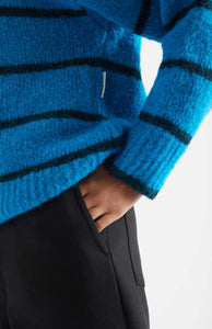 LOREAK MENDIAN | Bande Pullover | Blue - LONDØNWORKS