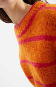 LOREAK MENDIAN | Bande Pullover | Orange - LONDØNWORKS