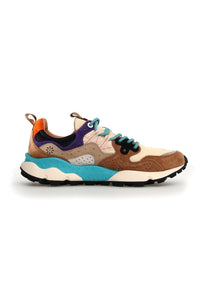 FLOWER MOUNTAIN | Yamano 3 Suede/Nylon Sneakers | Light Brown-Beige-Violet