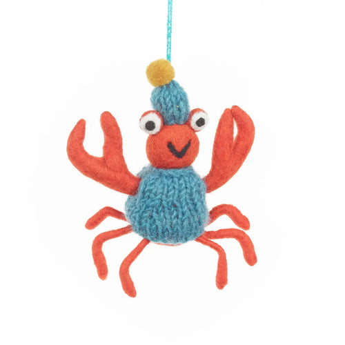 FELT SO GOOD | Handmade Wool Decoration | Sammy Snow Crab - LONDØNWORKS